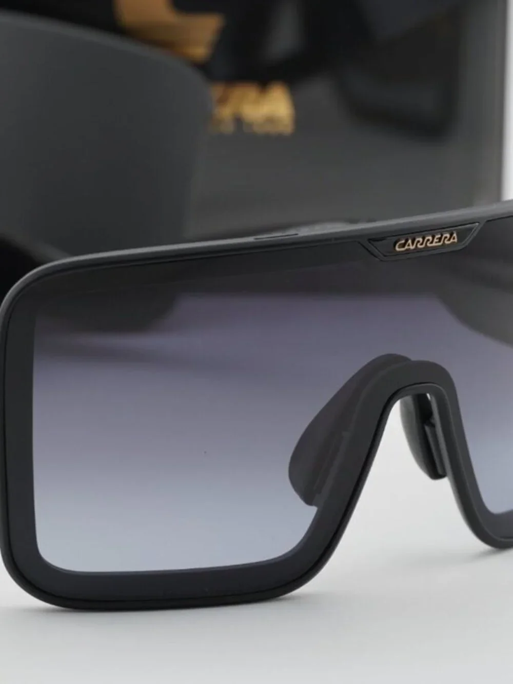 Exclusive Sale! Carrera FLAGLAB 15 0003 9O Shield Sunglasses - Black / Grey